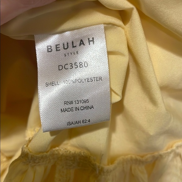 Womens Beulah Yellow Ruffled Tie Front Puff Sleeve Mini Dress - Picture 8 of 10
